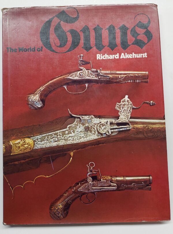 A book cover with three different types of guns.