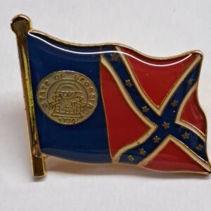 A close up of the flag of the confederacy