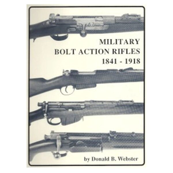 A book cover with four different types of rifles.