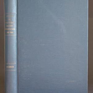 A book cover with a blue background and white lettering.