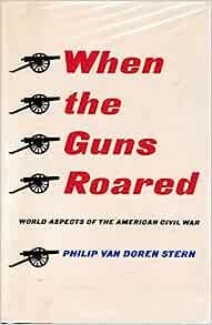 A book cover with the title of " when the guns roared ".