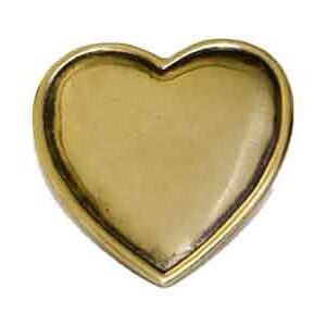 A heart shaped metal object is shown in this image.