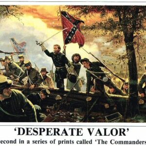 A painting of the confederates fighting in the civil war.