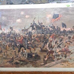 A painting of the battle of gettysburg.