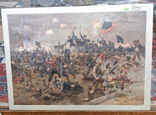 A painting of the battle of gettysburg.