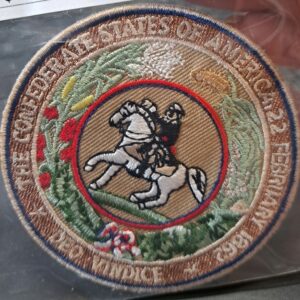 A patch of the confederate states of america.