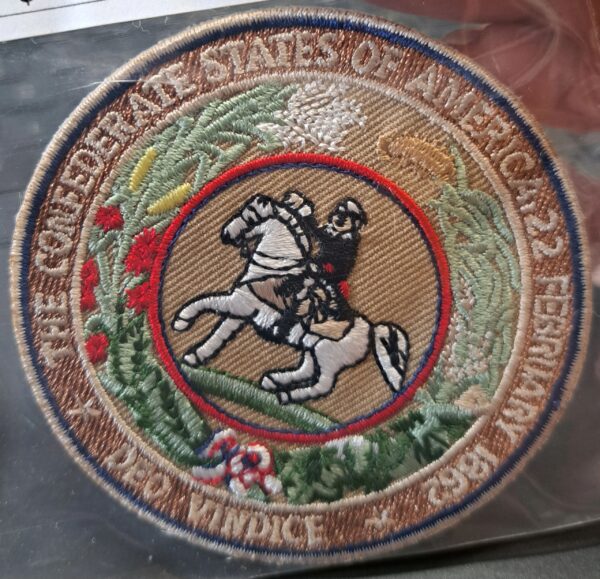 A patch of the confederate states of america.