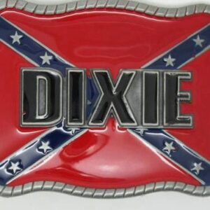 Dixie belt buckle with confederate flag